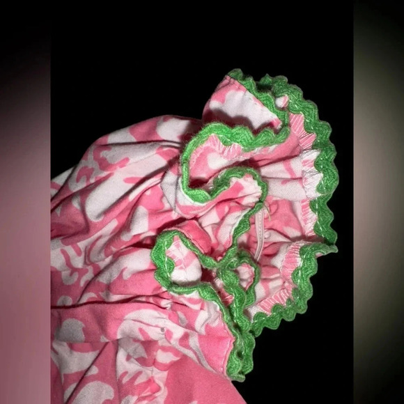 Southern Sunshine Christmas Tree Smocked Romper. Size 9m - Picture 4 of 9